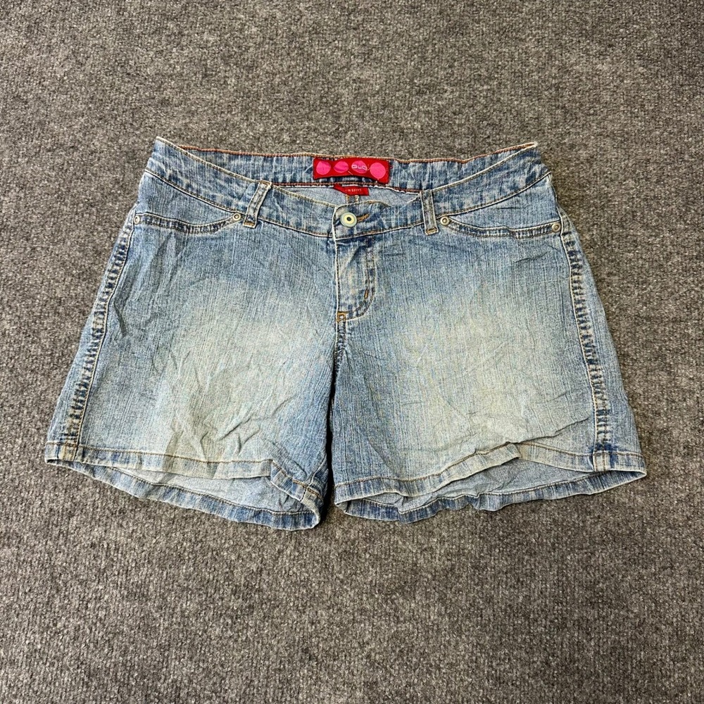 Glo Denim Shorts Womens Size 11/12 Blue Light Wash Casual Mid Rise Jean Shorts